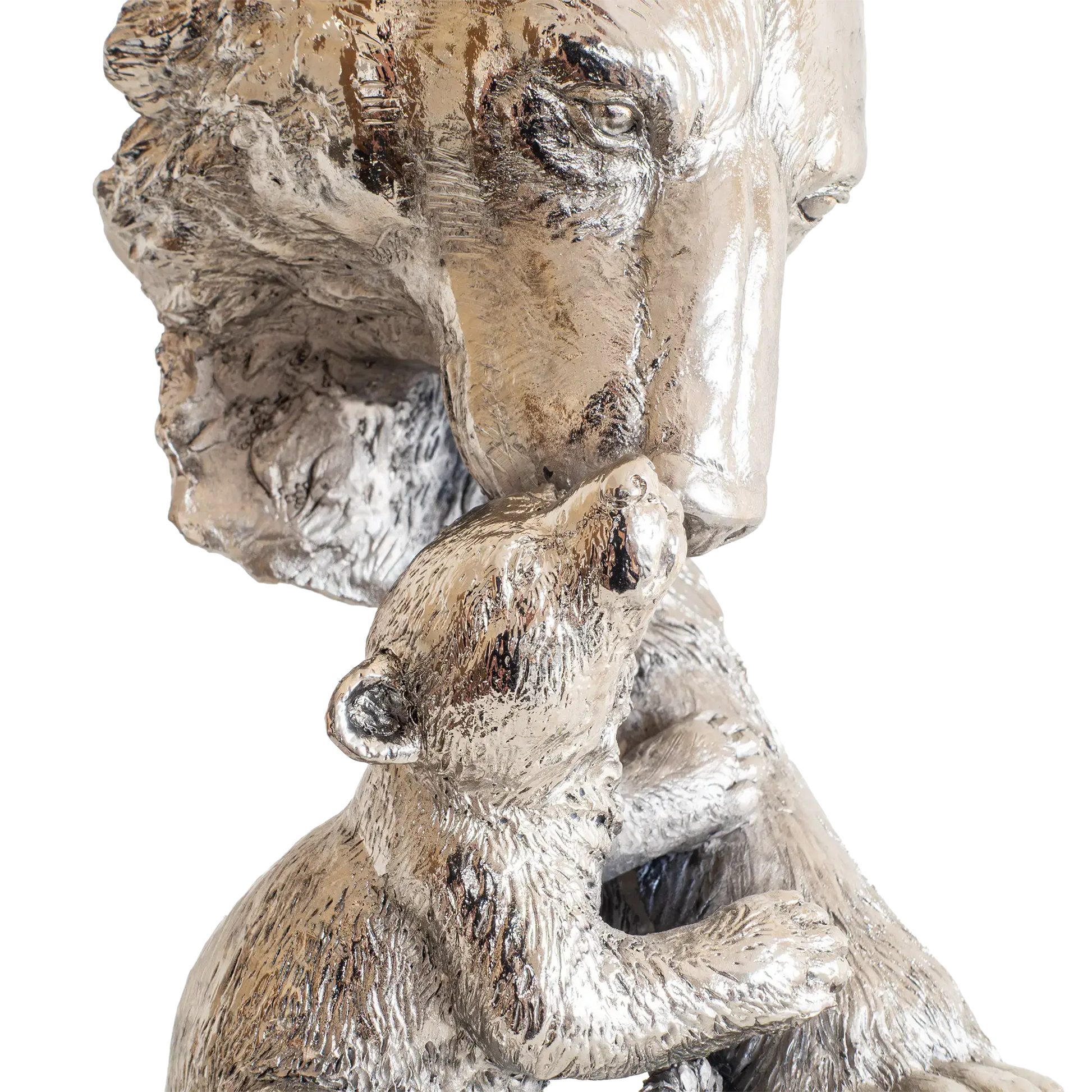 Richard Cooper Nickel Studio Collection Polar Bear & Cub Figurine