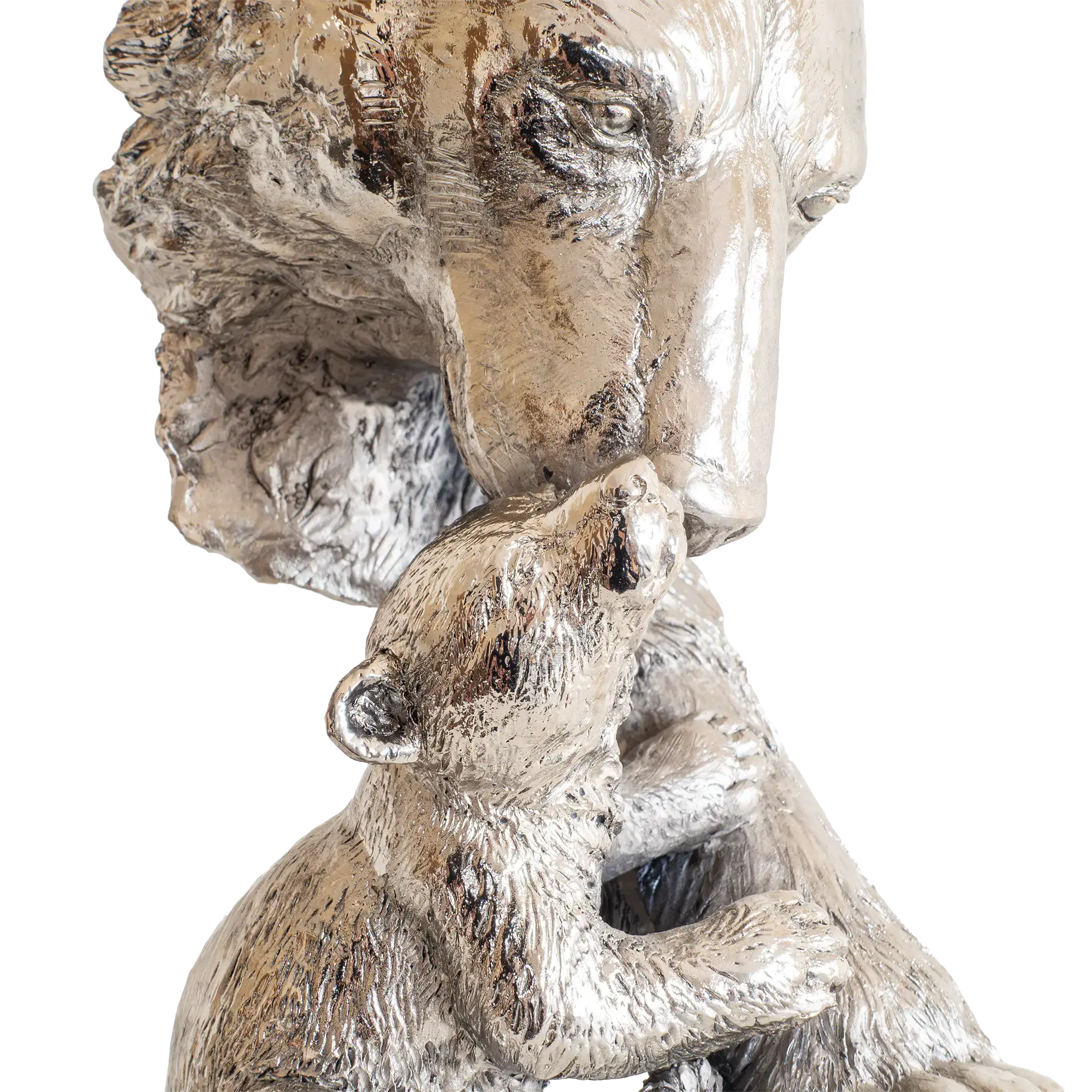 Richard Cooper Nickel Studio Collection Polar Bear & Cub Figurine