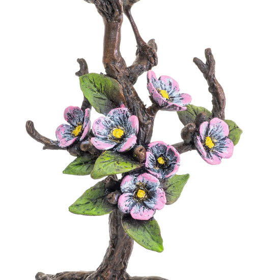 Richard Cooper Bronze Birds Collection Blackbird with Blossom Figurine