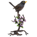 Richard Cooper Bronze Birds Collection Blackbird with Blossom Figurine