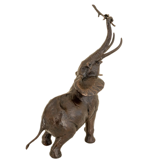 Richard Cooper Bronze Bull Elephant Figurine