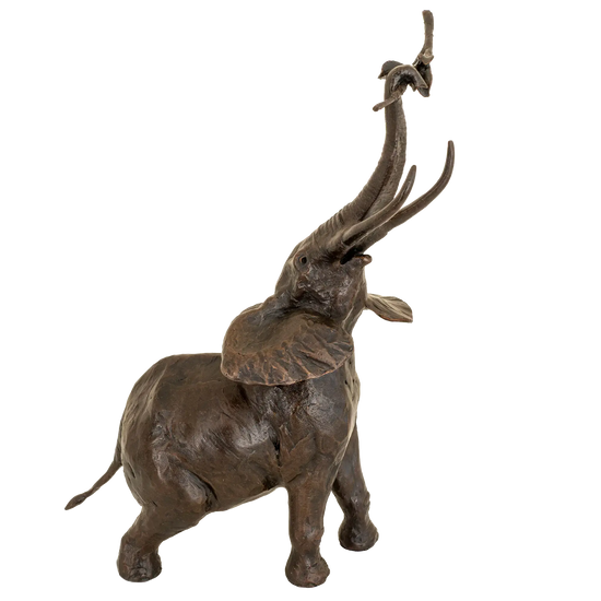 Richard Cooper Bronze Bull Elephant Figurine