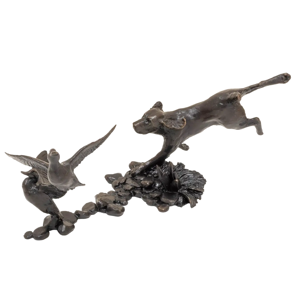 Richard Cooper Limited Edition Bronze Cocker Spaniel with Mallards Figurine