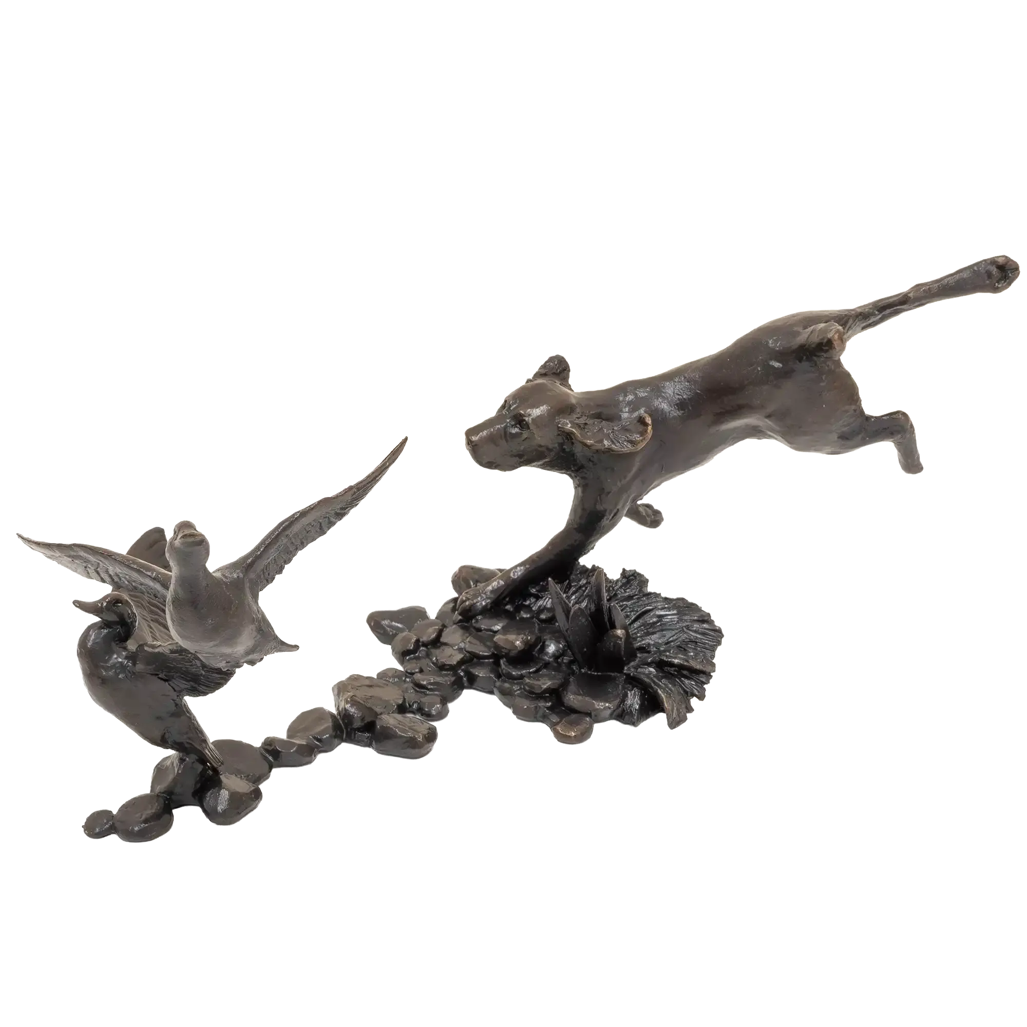 Richard Cooper Limited Edition Bronze Cocker Spaniel with Mallards Figurine