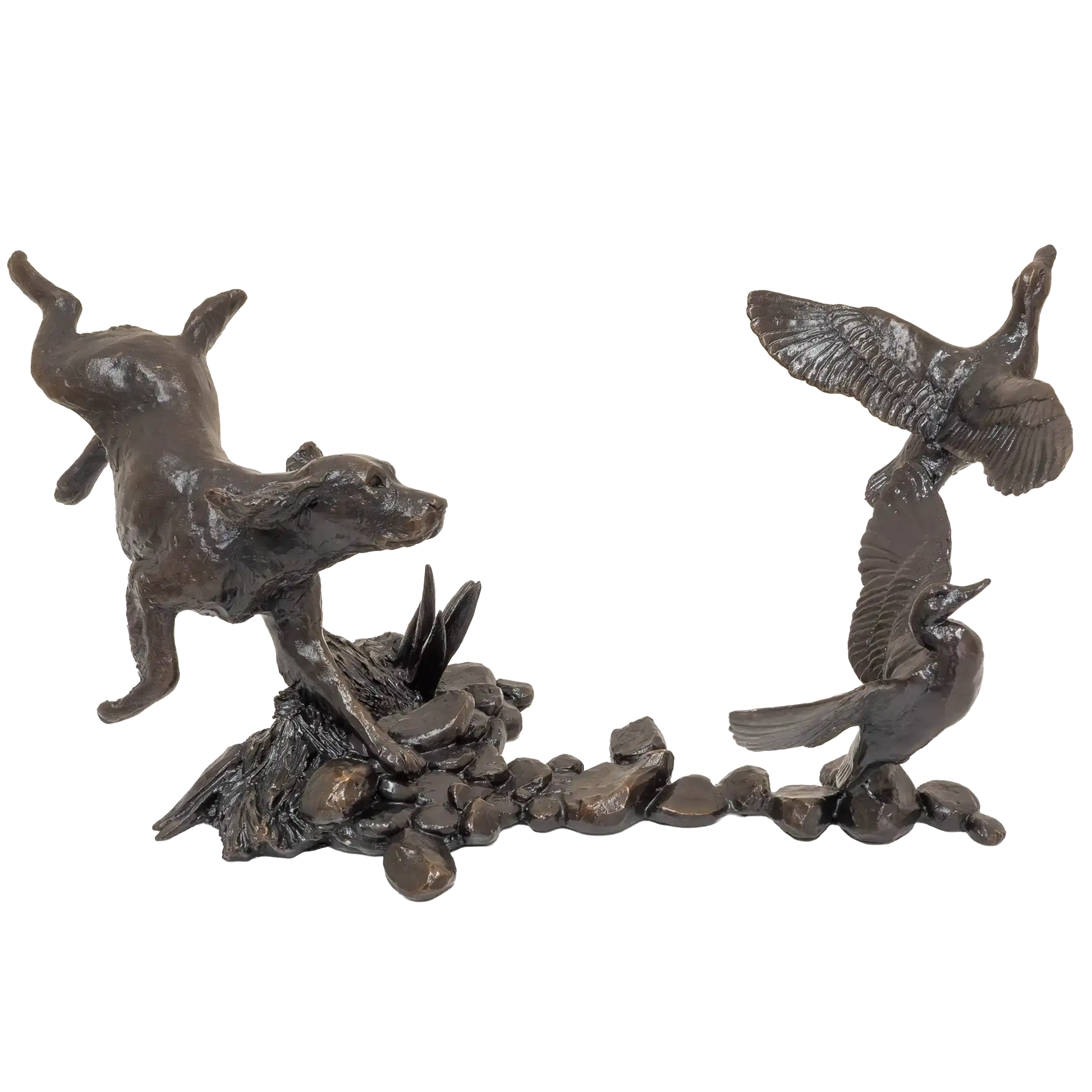 Richard Cooper Limited Edition Bronze Cocker Spaniel with Mallards Figurine