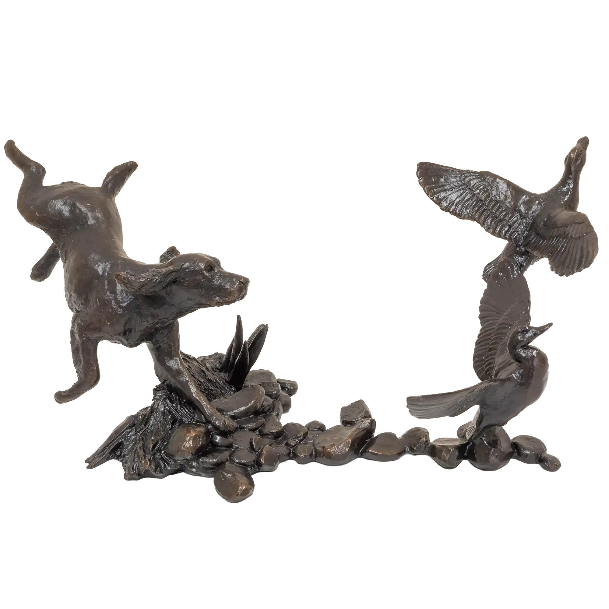 Richard Cooper Limited Edition Bronze Cocker Spaniel with Mallards Figurine