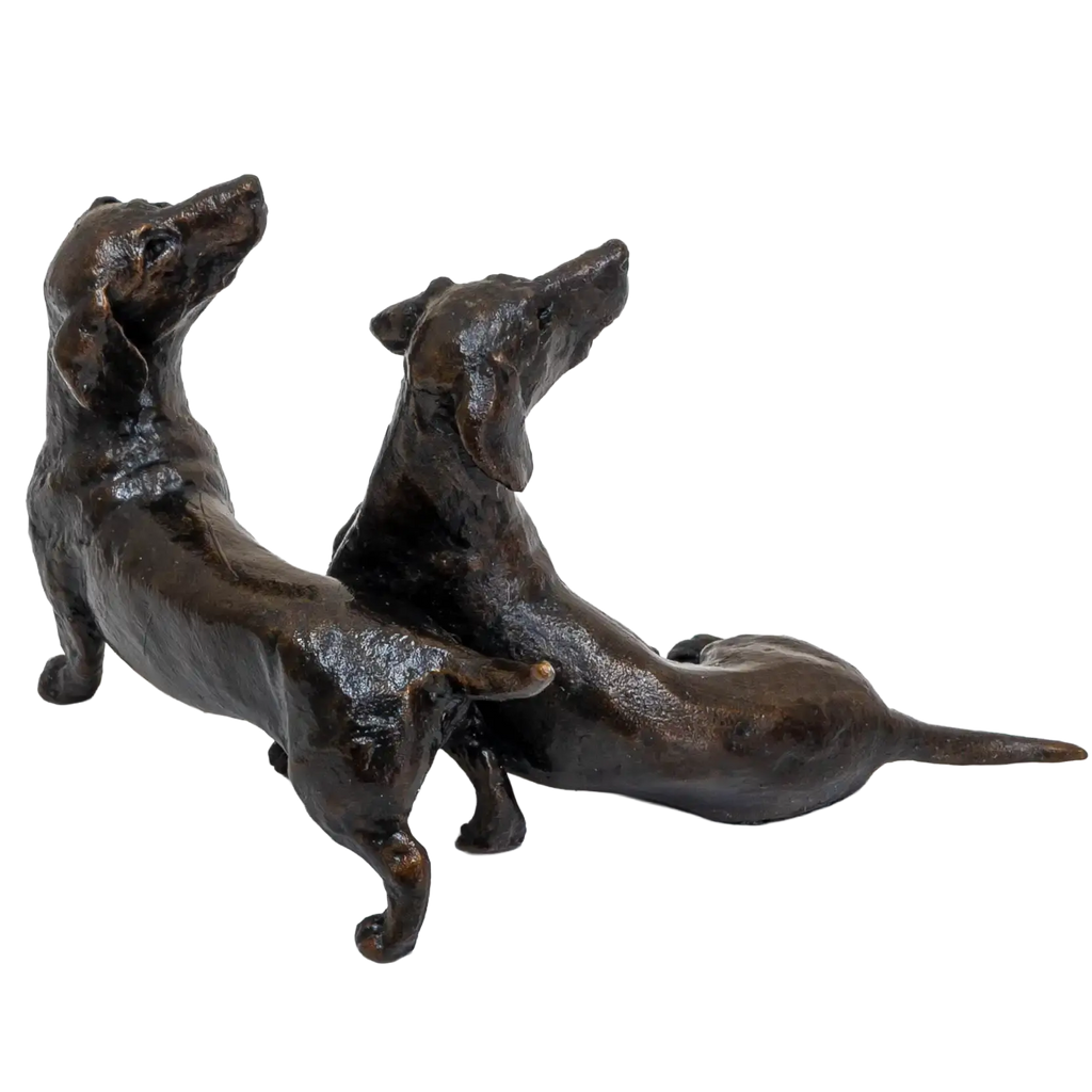 Richard Cooper Limited Edition Bronze Dachshund Pair Figurine