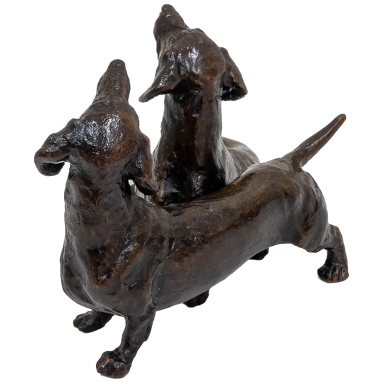 Richard Cooper Limited Edition Bronze Dachshund Pair Figurine