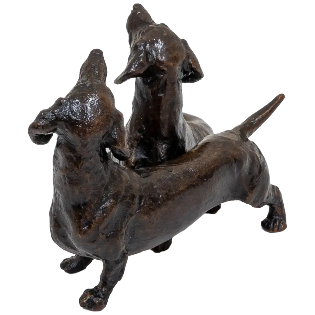 Richard Cooper Limited Edition Bronze Dachshund Pair Figurine