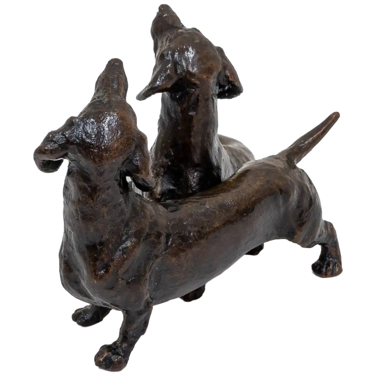 Richard Cooper Limited Edition Bronze Dachshund Pair Figurine