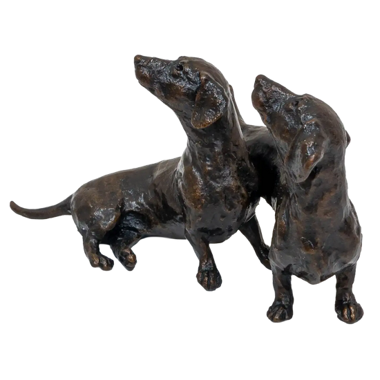 Richard Cooper Limited Edition Bronze Dachshund Pair Figurine