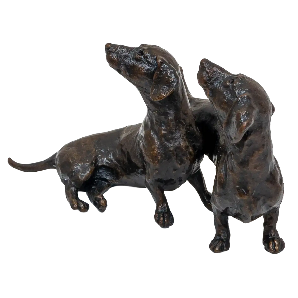 Richard Cooper Limited Edition Bronze Dachshund Pair Figurine