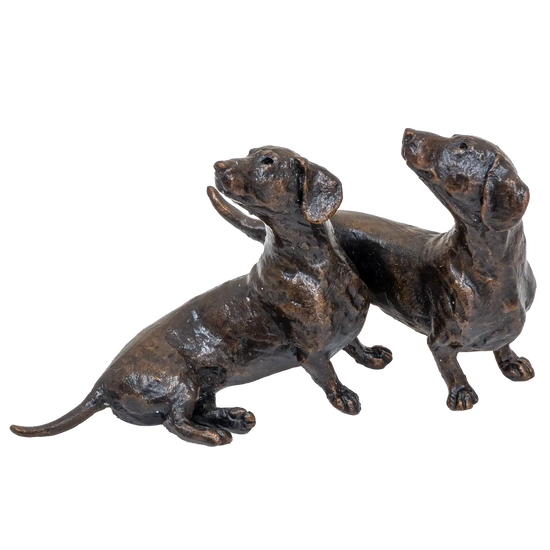 Richard Cooper Limited Edition Bronze Dachshund Pair Figurine