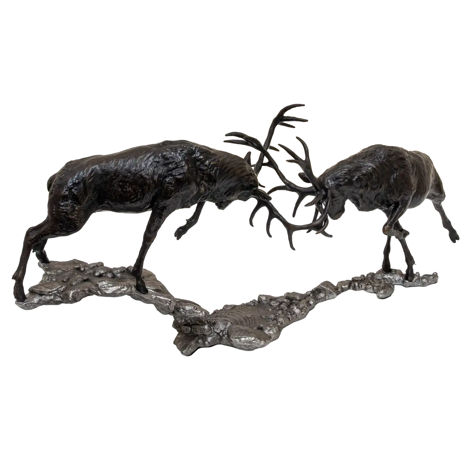 Richard Cooper Bronze Stags Collection Dawn Duel Rutting Stags Figurine