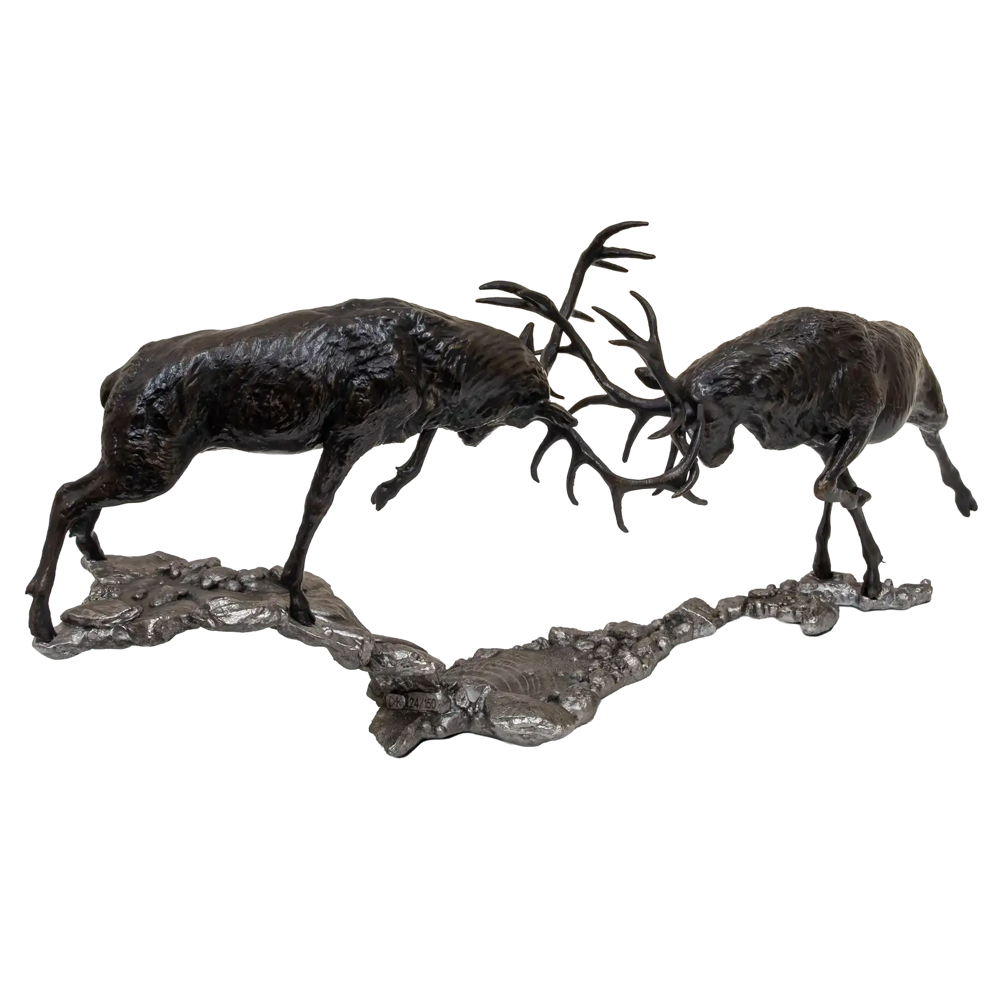 Richard Cooper Bronze Stags Collection Dawn Duel Rutting Stags Figurine
