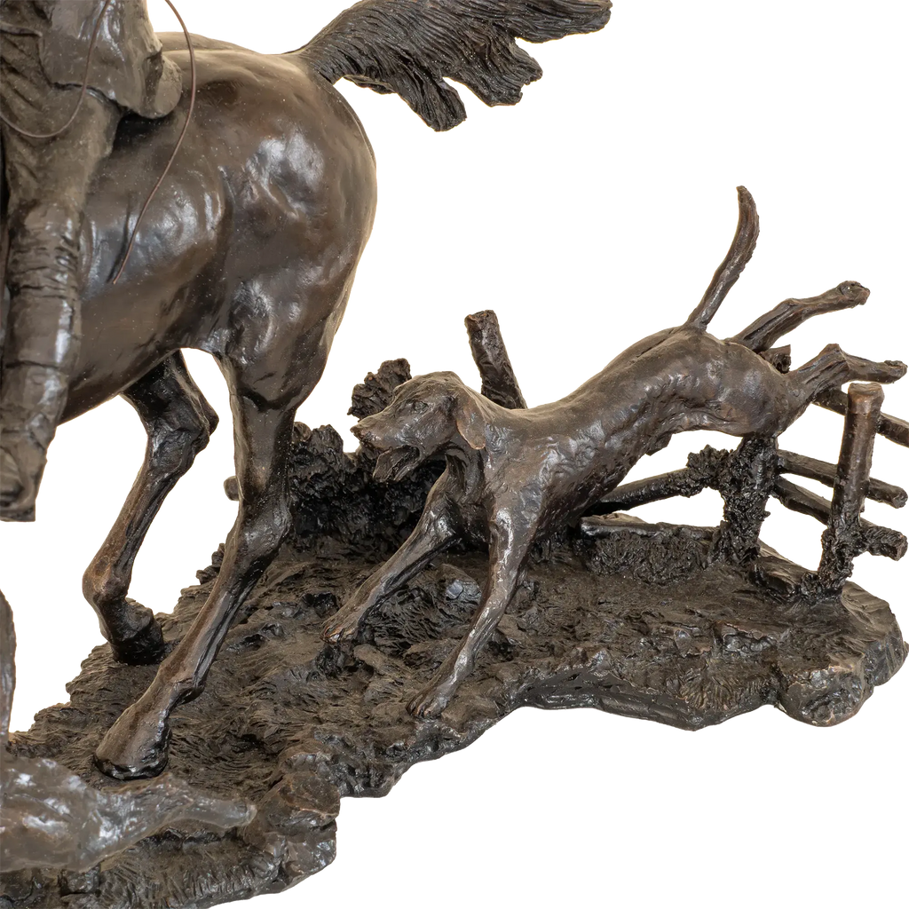 Richard Cooper Bronze Horses Collection Doubling the Horn Figurine