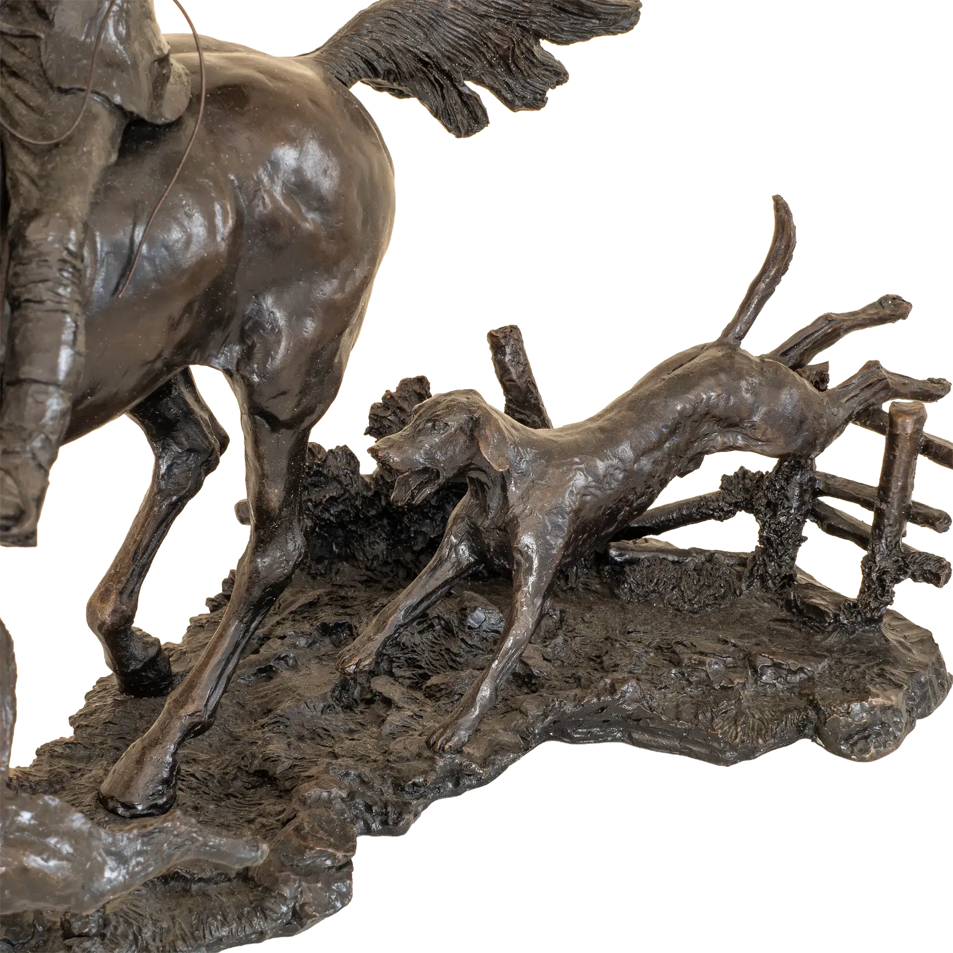 Richard Cooper Bronze Horses Collection Doubling the Horn Figurine