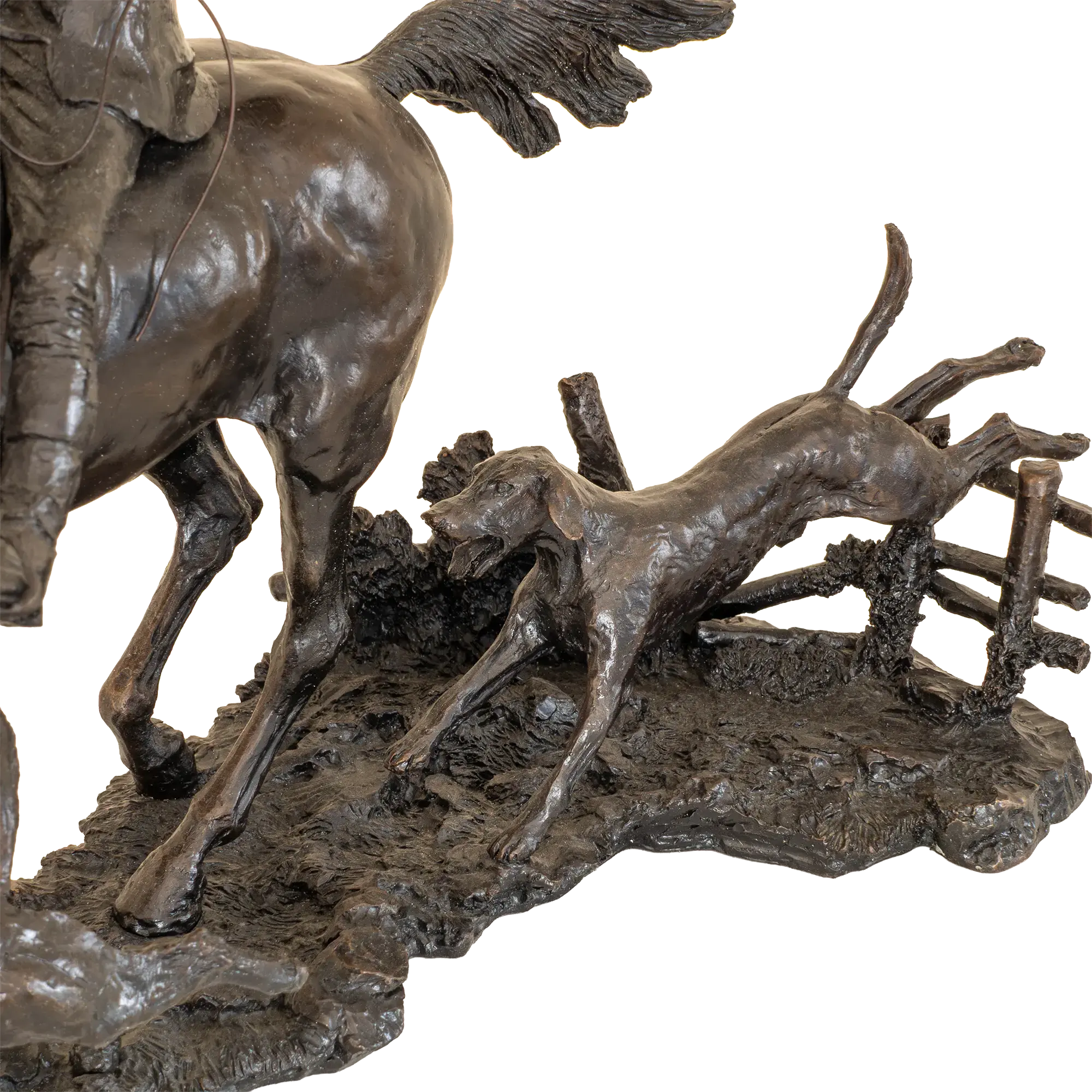 Richard Cooper Bronze Horses Collection Doubling the Horn Figurine