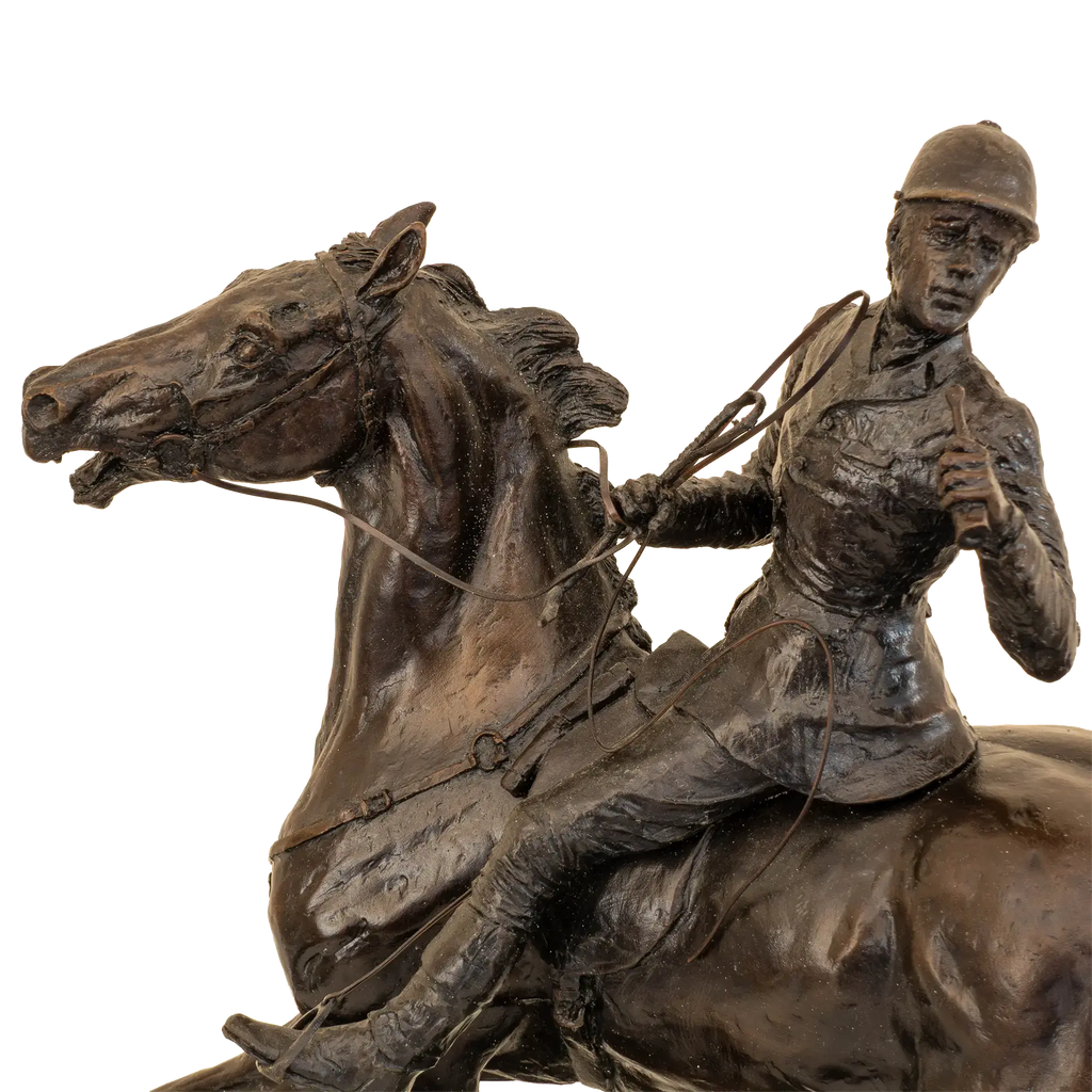 Richard Cooper Bronze Horses Collection Doubling the Horn Figurine