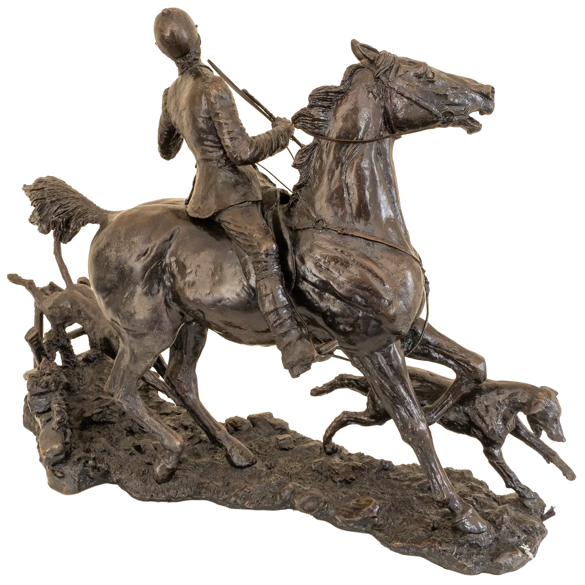 Richard Cooper Bronze Horses Collection Doubling the Horn Figurine