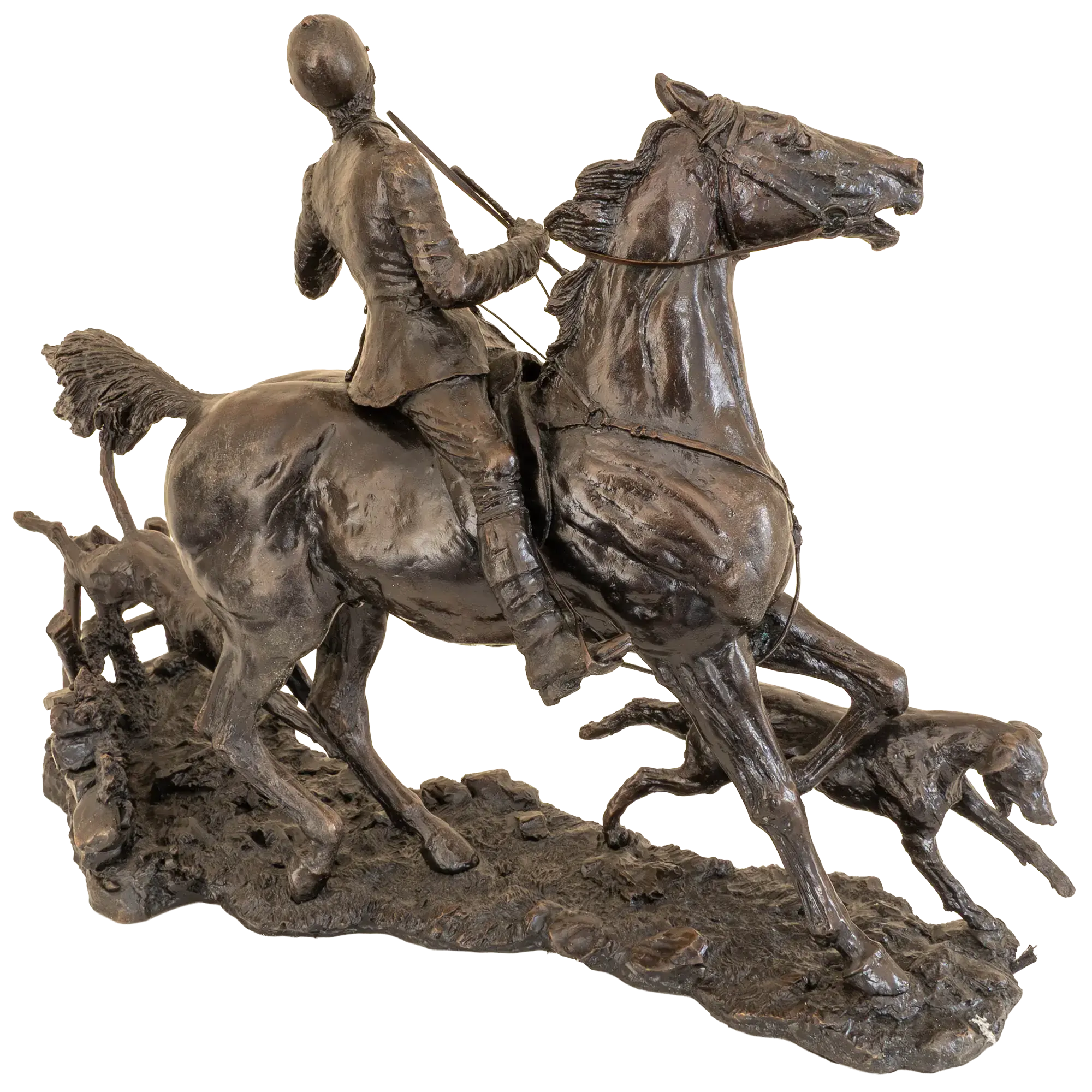 Richard Cooper Bronze Horses Collection Doubling the Horn Figurine