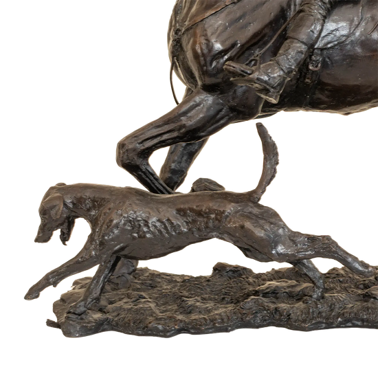 Richard Cooper Bronze Horses Collection Doubling the Horn Figurine