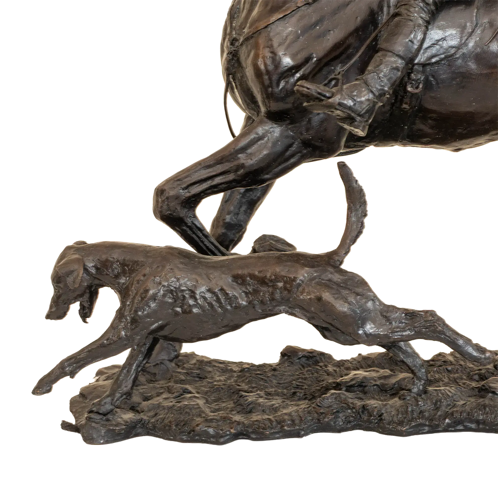 Richard Cooper Bronze Horses Collection Doubling the Horn Figurine