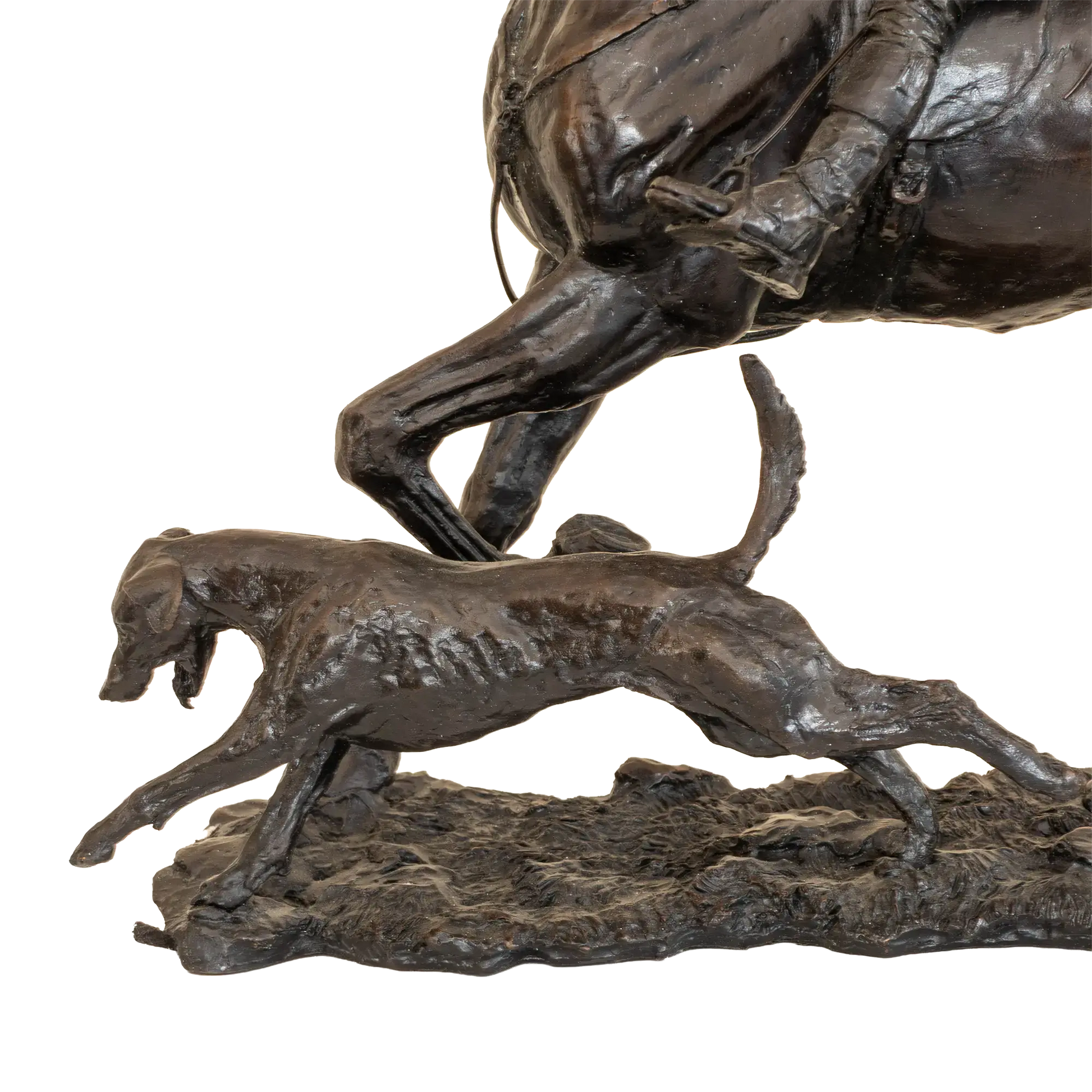 Richard Cooper Bronze Horses Collection Doubling the Horn Figurine