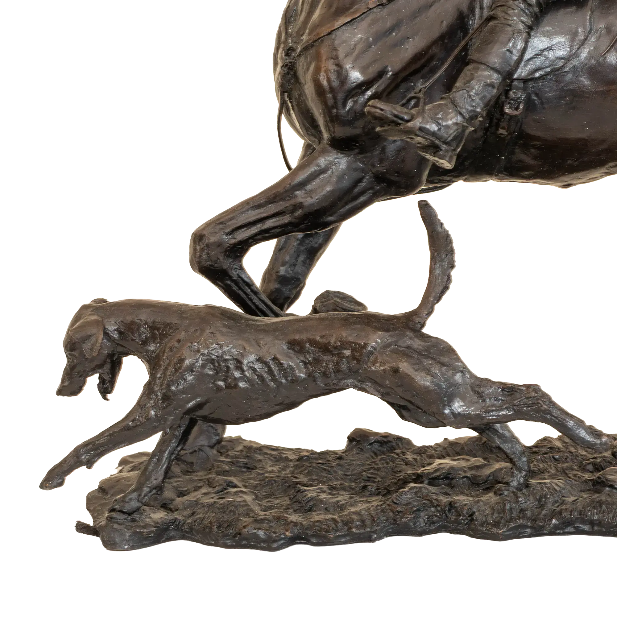 Richard Cooper Bronze Horses Collection Doubling the Horn Figurine