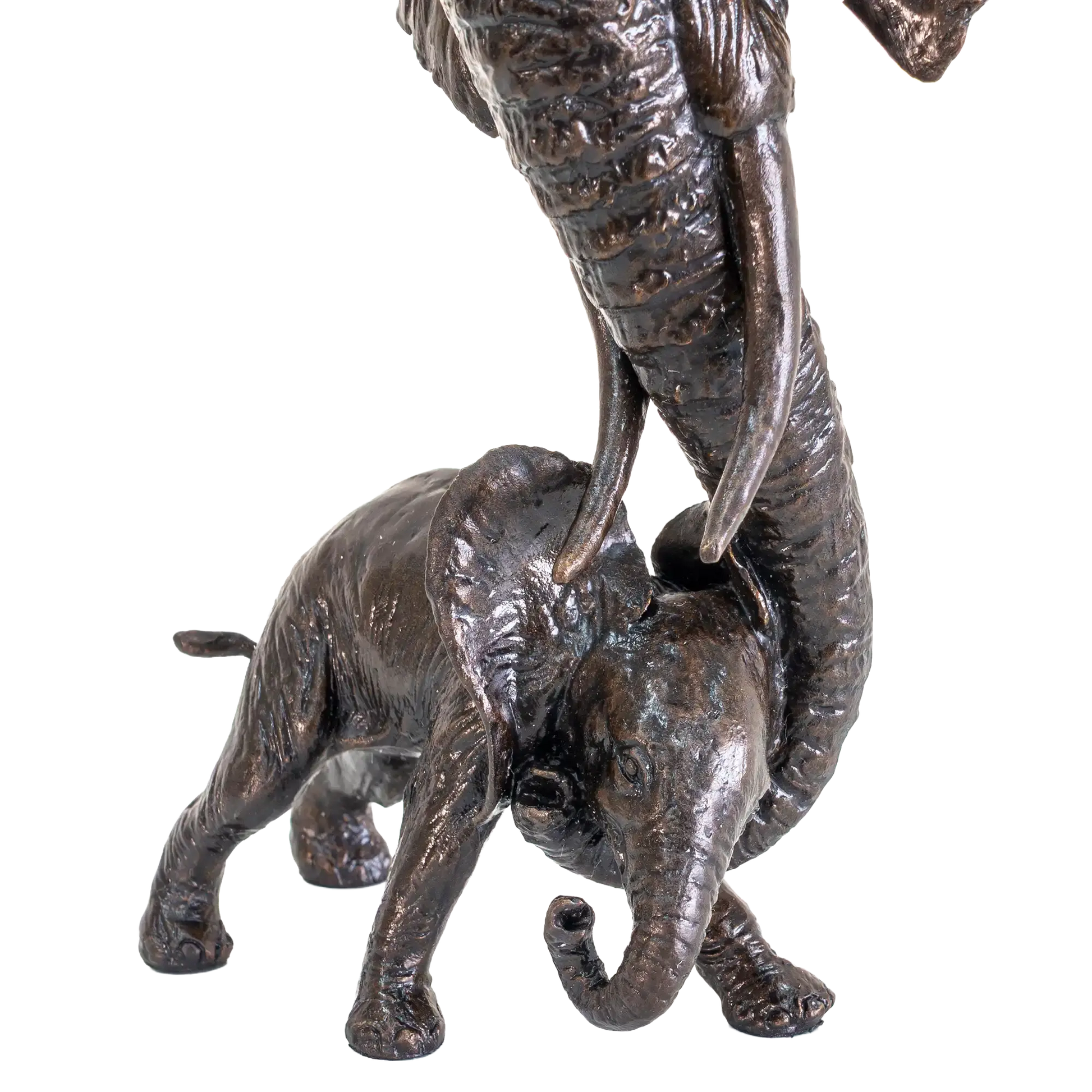 Richard Cooper Bronze Elephant Mother & Calf Figurine