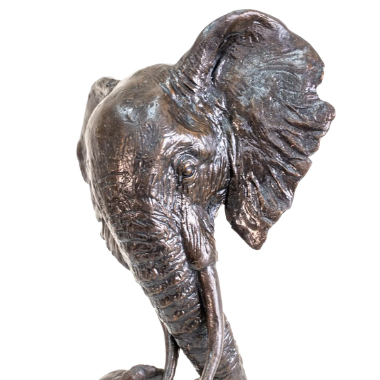 Richard Cooper Bronze Elephant Mother & Calf Figurine