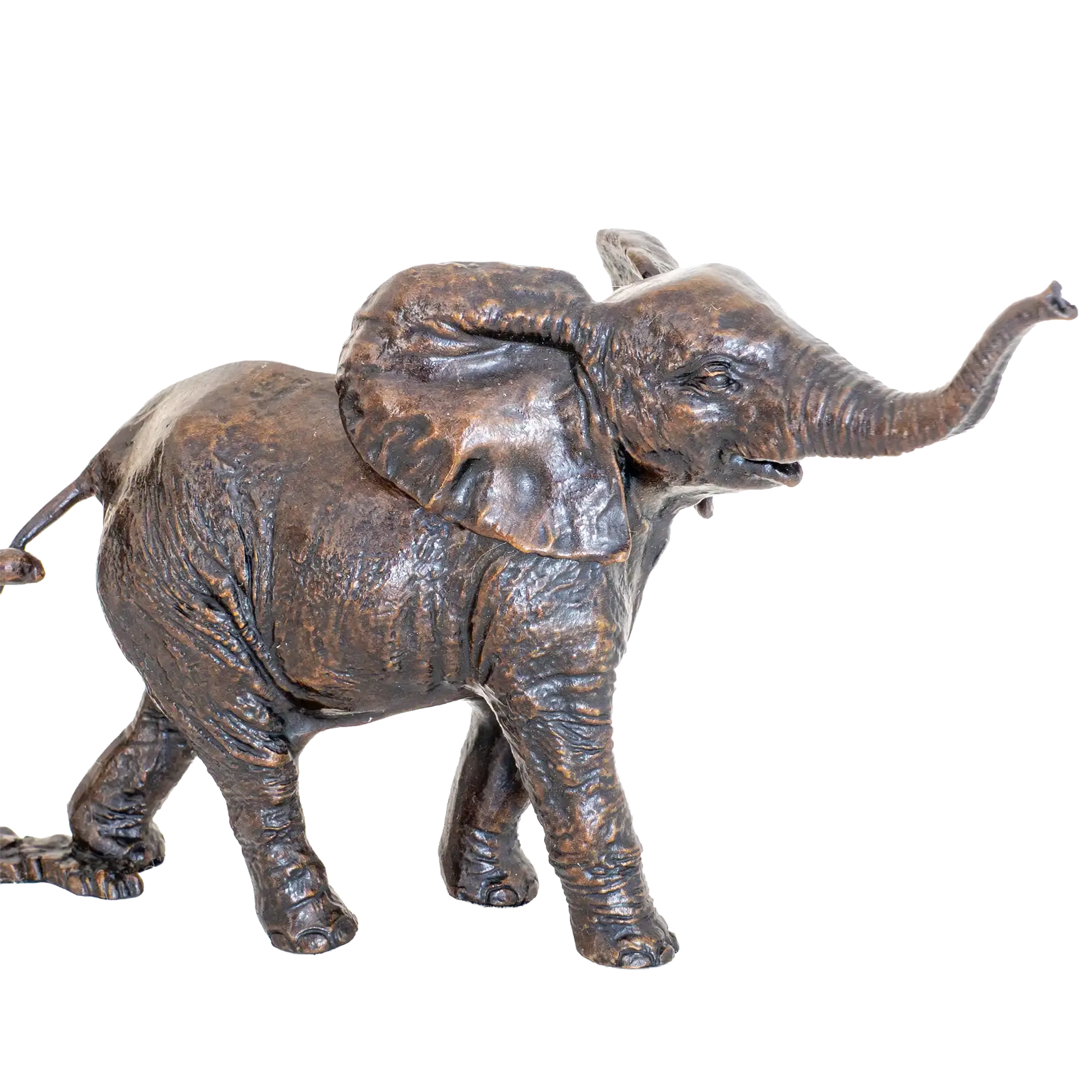 Richard Cooper Bronze Wildlife Collection Follow the Leader Elephant Figurine