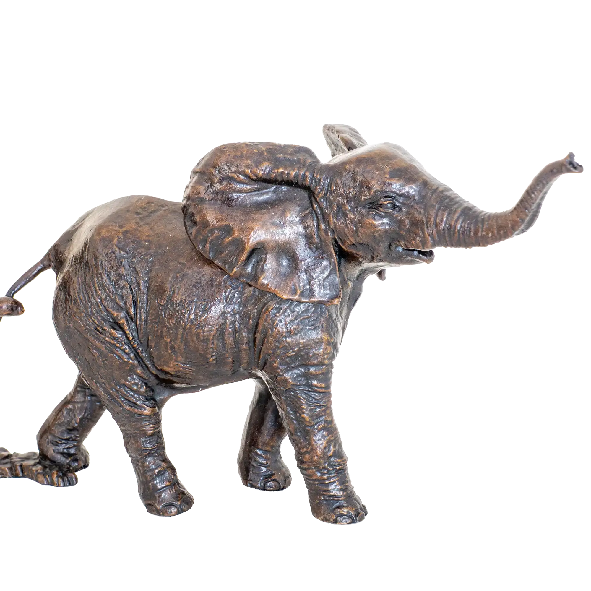 Richard Cooper Bronze Wildlife Collection Follow the Leader Elephant Figurine