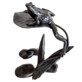 Richard Cooper Bronze Animals Collection Frog on Lily Pad Figurine