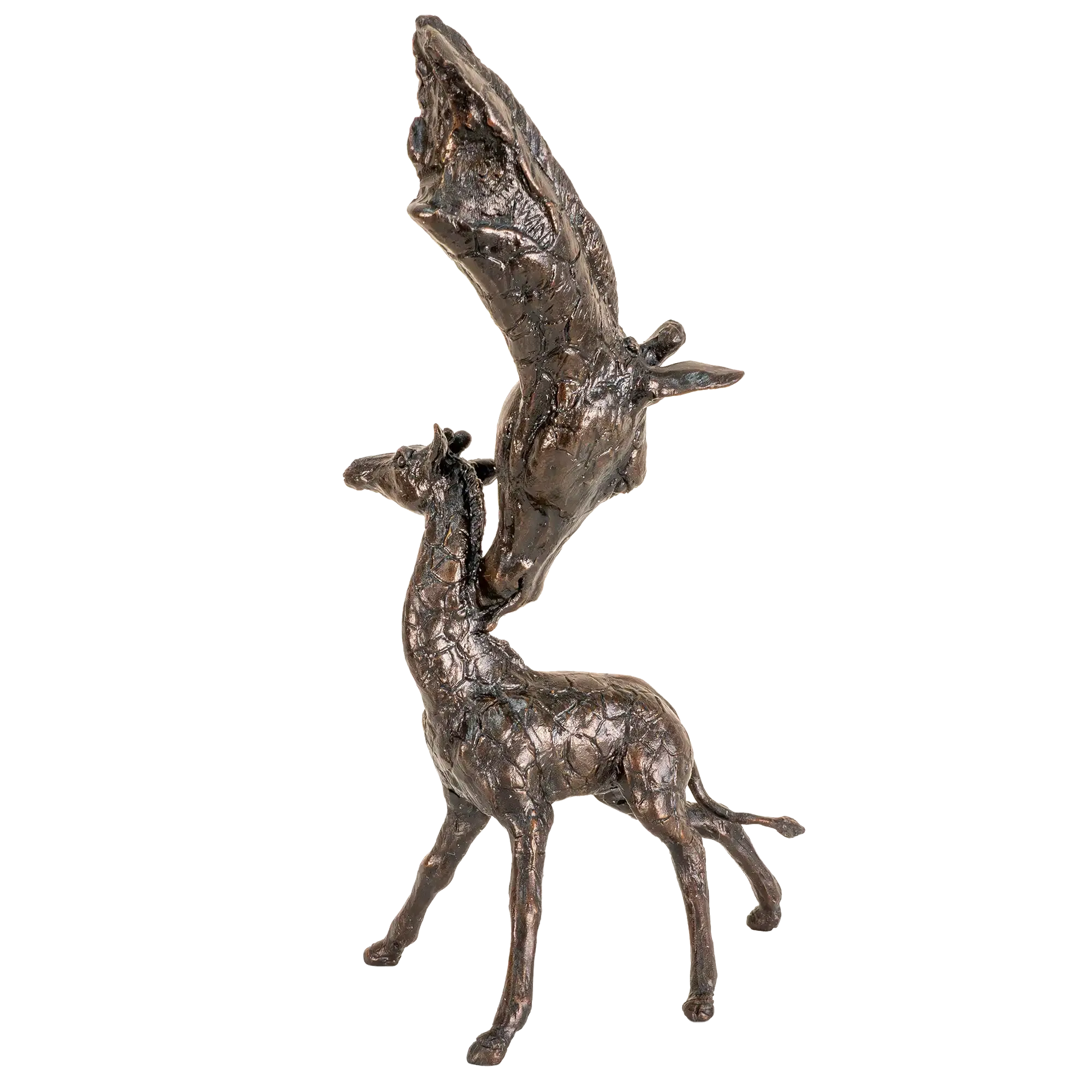 Richard Cooper Bronze Giraffe Mother & Calf Figurine