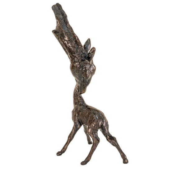 Richard Cooper Bronze Giraffe Mother & Calf Figurine