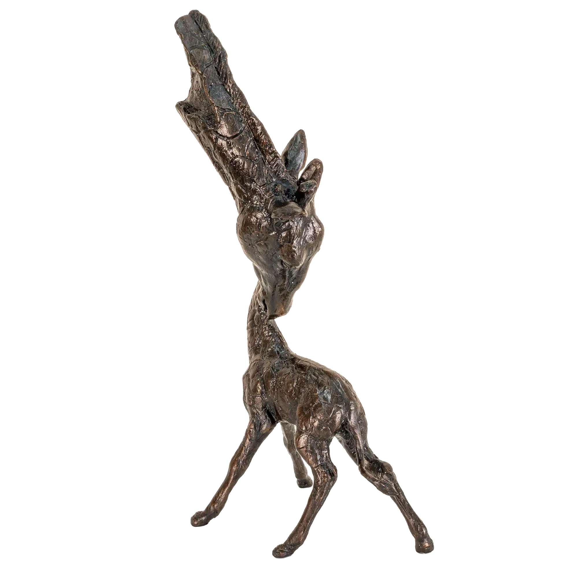 Richard Cooper Bronze Giraffe Mother & Calf Figurine