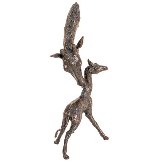 Richard Cooper Bronze Giraffe Mother & Calf Figurine
