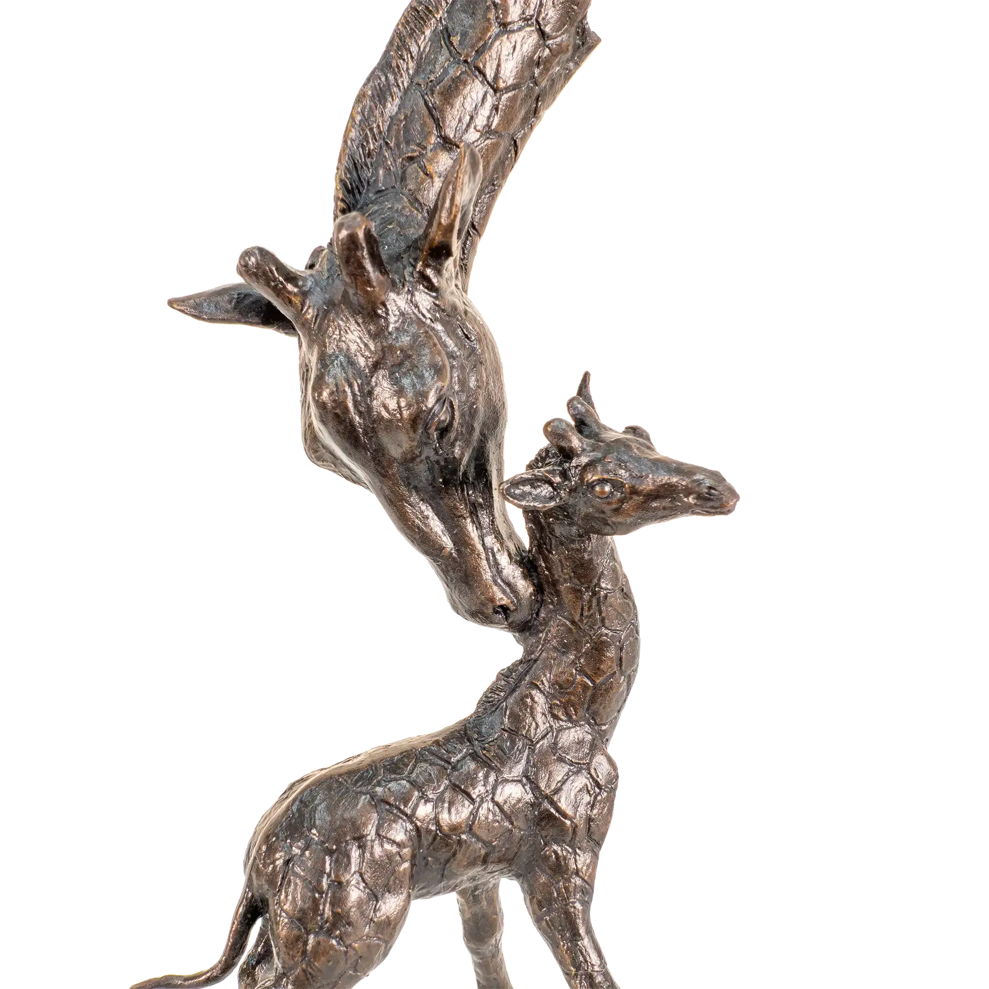 Richard Cooper Bronze Giraffe Mother & Calf Figurine
