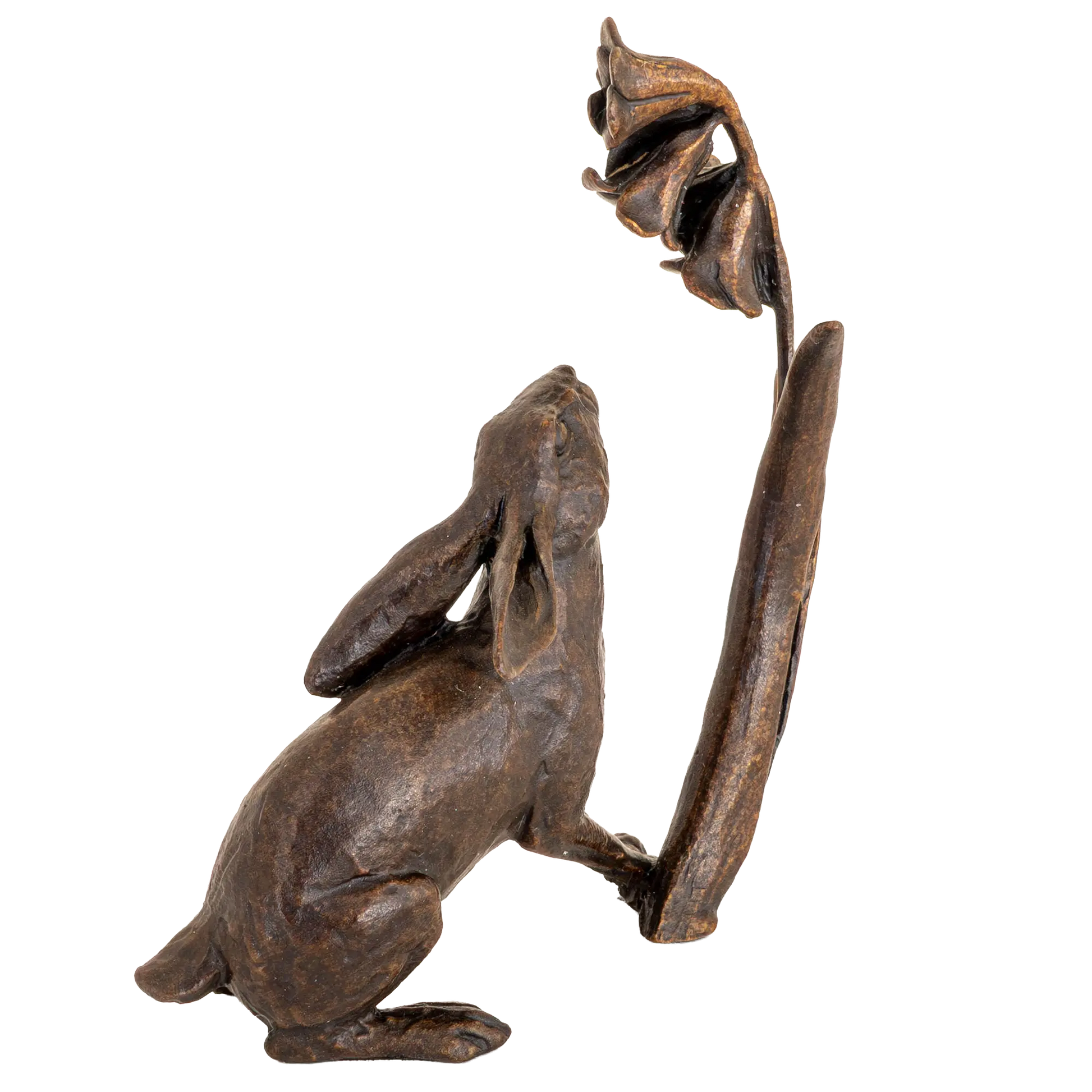 Richard Cooper Bronze Hares Collection Hare with Bluebells Figurine