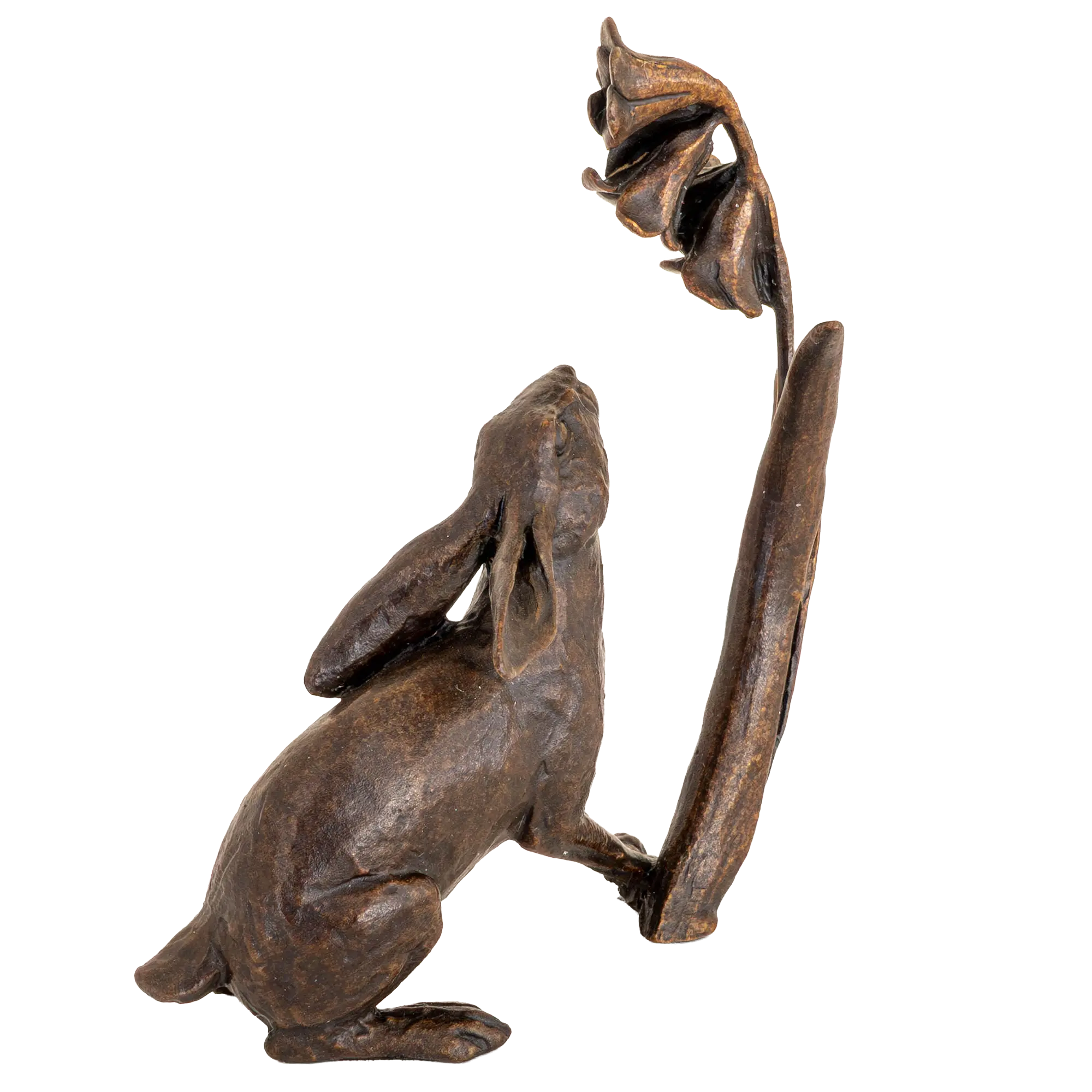 Richard Cooper Bronze Hares Collection Hare with Bluebells Figurine