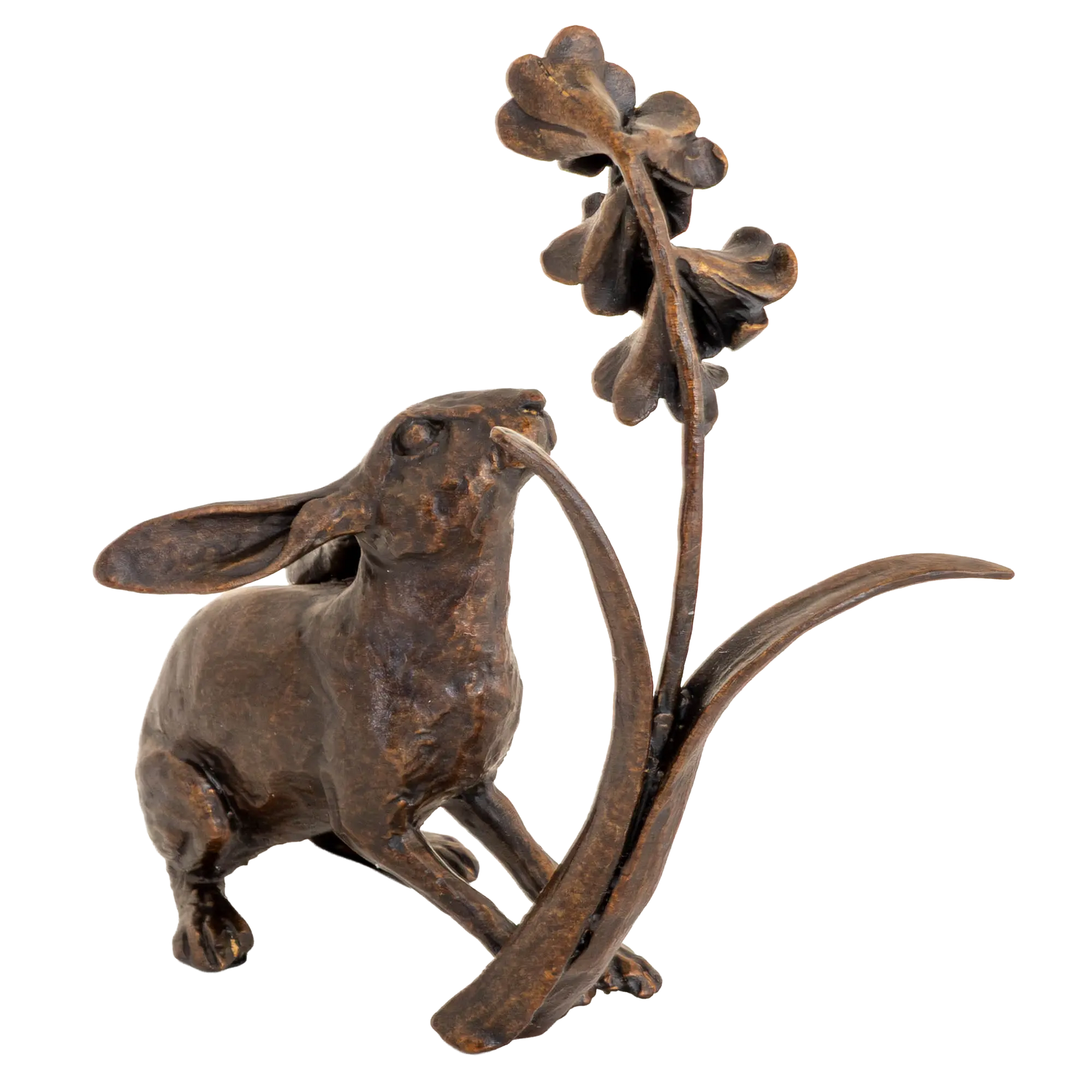 Richard Cooper Bronze Hares Collection Hare with Bluebells Figurine