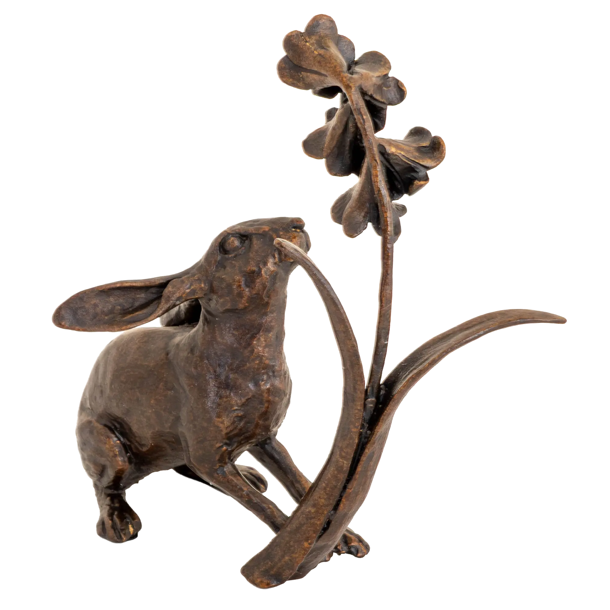 Richard Cooper Bronze Hares Collection Hare with Bluebells Figurine