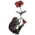 Richard Cooper Bronze Animals Collection Hedgehog with Poppy