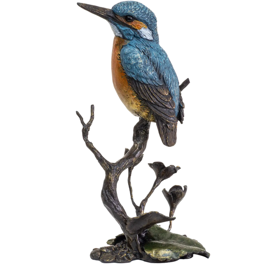 Richard Cooper Bronze Birds Collection Kingfisher & Meadow Marsh Figurine