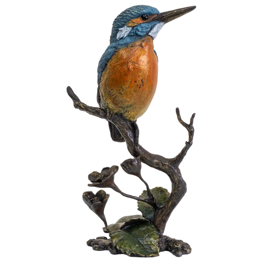 Richard Cooper Bronze Birds Collection Kingfisher & Meadow Marsh Figurine