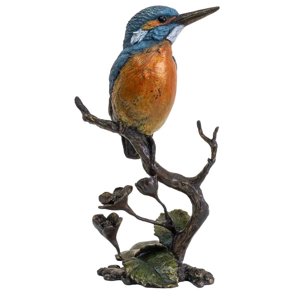 Richard Cooper Bronze Birds Collection Kingfisher & Meadow Marsh Figurine