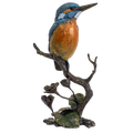 Richard Cooper Bronze Birds Collection Kingfisher & Meadow Marsh Figurine