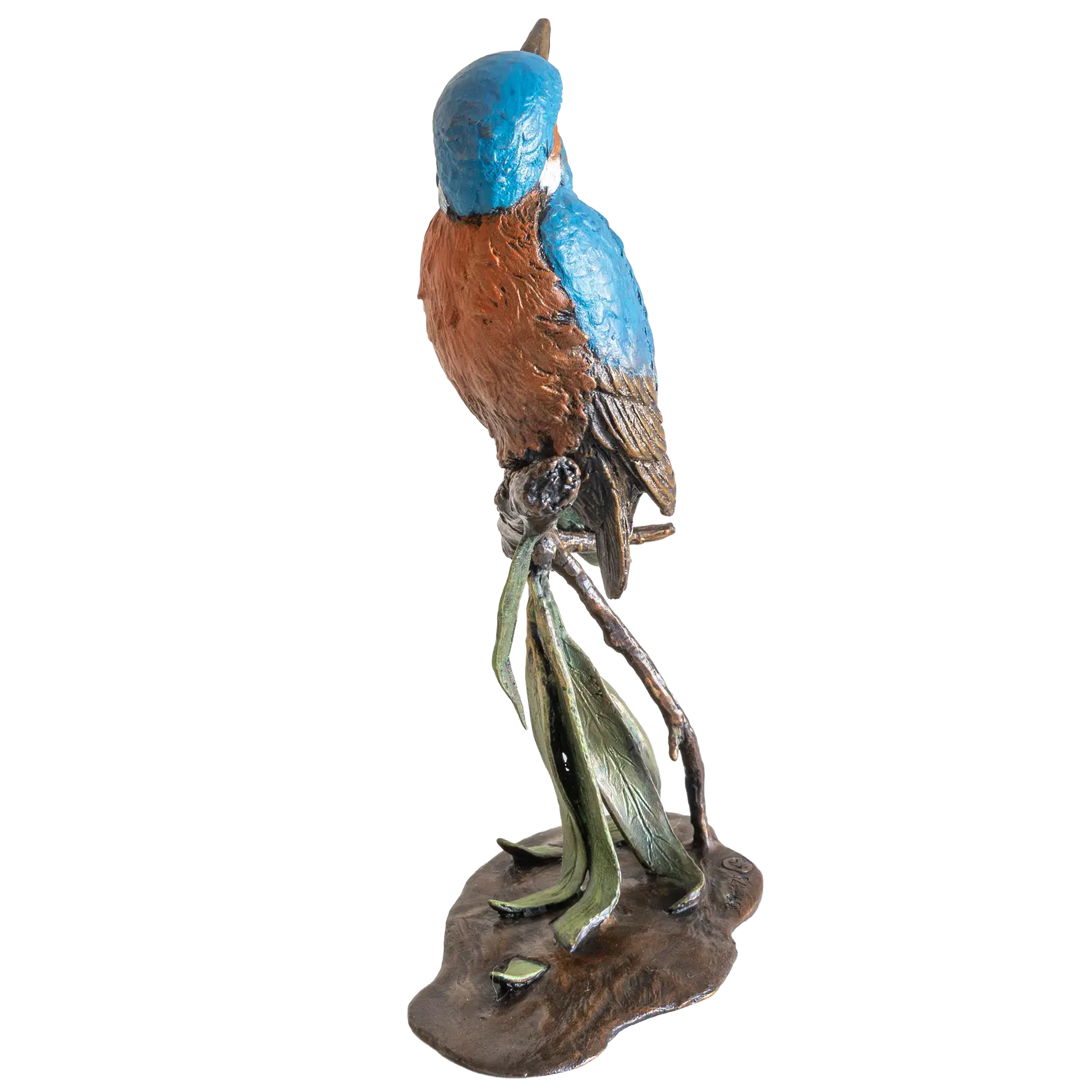 Richard Cooper Bronze Birds Collection Kingfisher with Willow