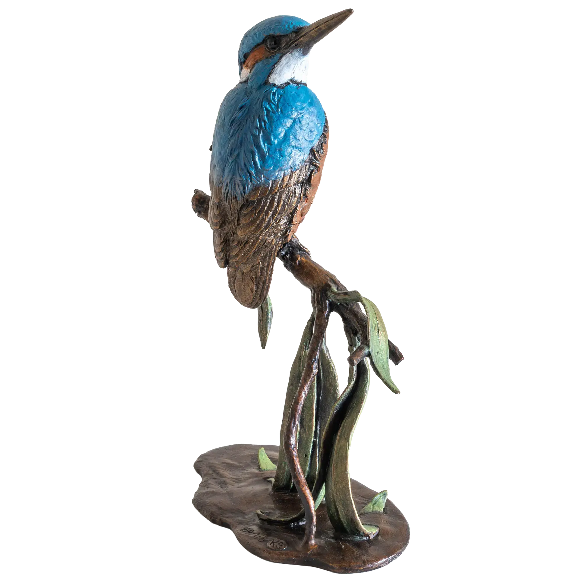 Richard Cooper Bronze Birds Collection Kingfisher with Willow